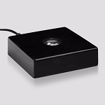 Black Piano Finish Lighted Square Base 3-1/2